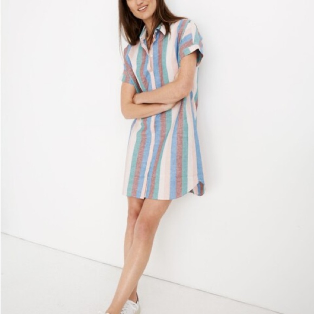 MADEWELL Central Shirtdress in Flagstaff Stripe
